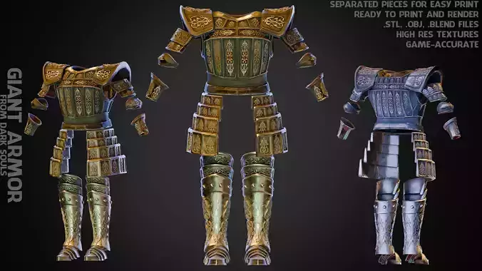 Dark Souls Giant Armor for Cosplay 3D print model