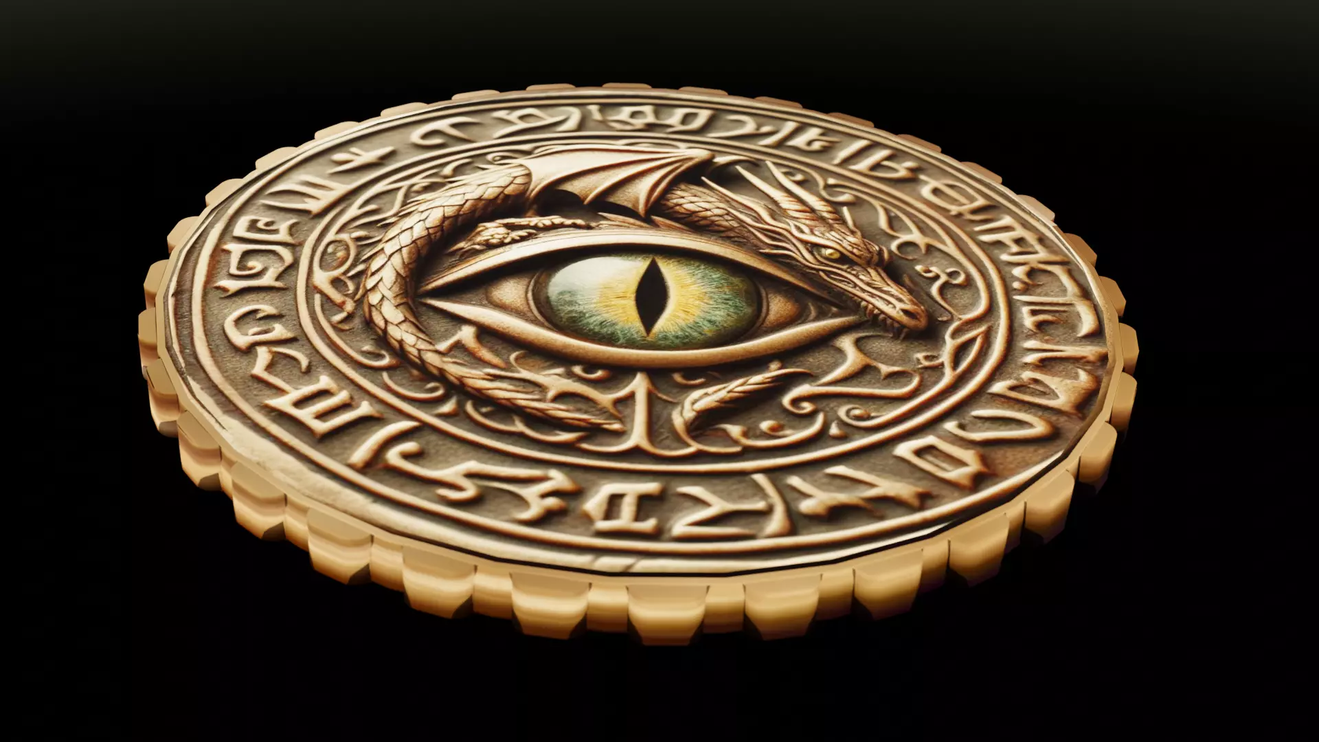 Gold coins Low-poly 3D model