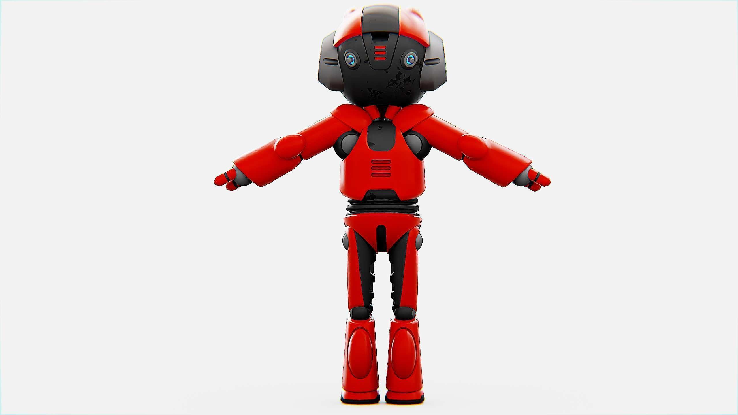 TOON DROID Y-200 Rigged for Unreal Engine - Unity - MIXAMO 3D model_28