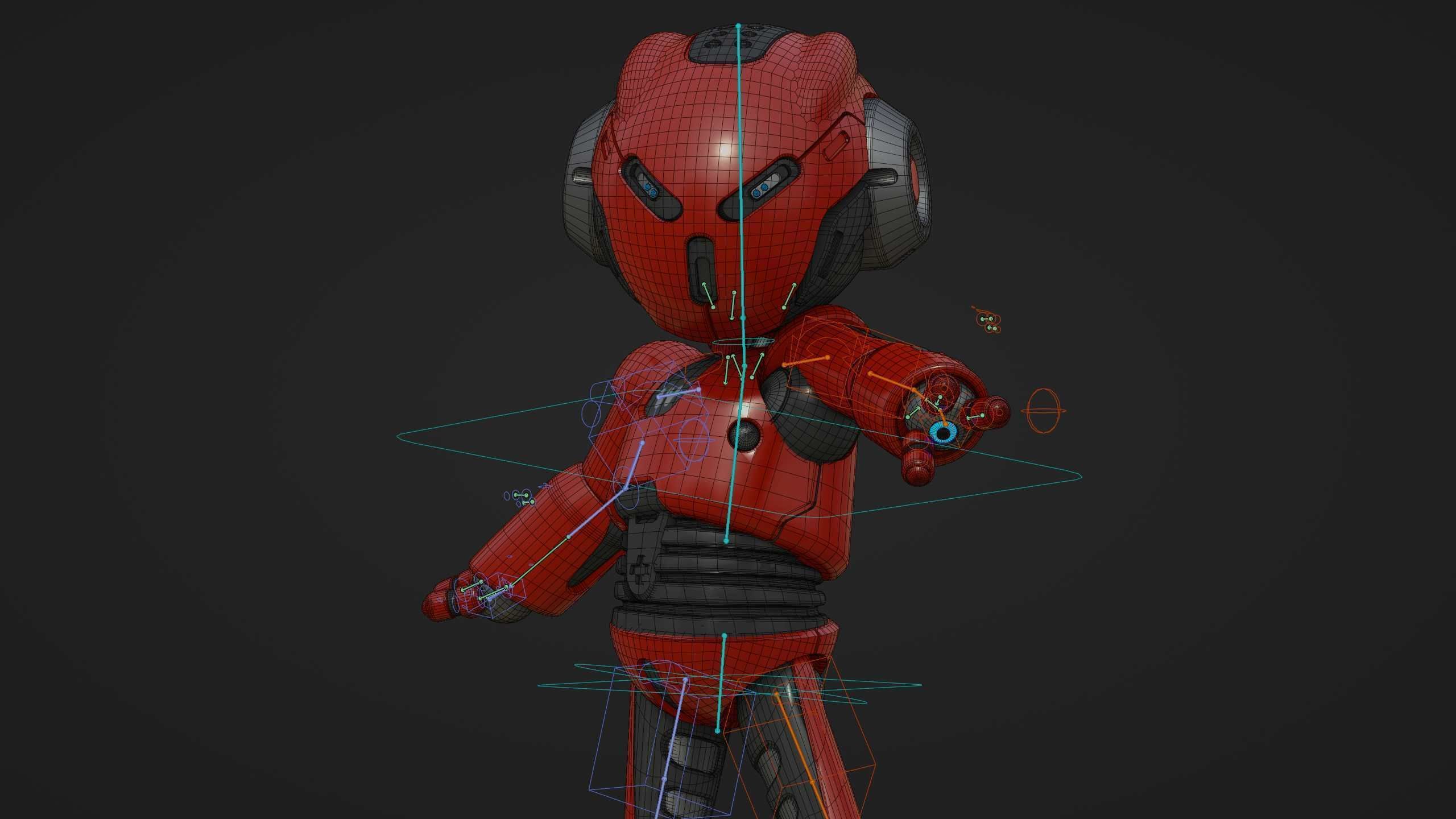 TOON DROID Y-200 Rigged for Unreal Engine - Unity - MIXAMO 3D model_37