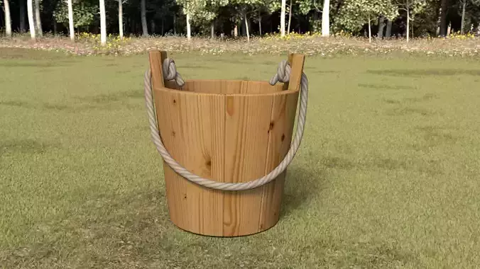 wooden bucket