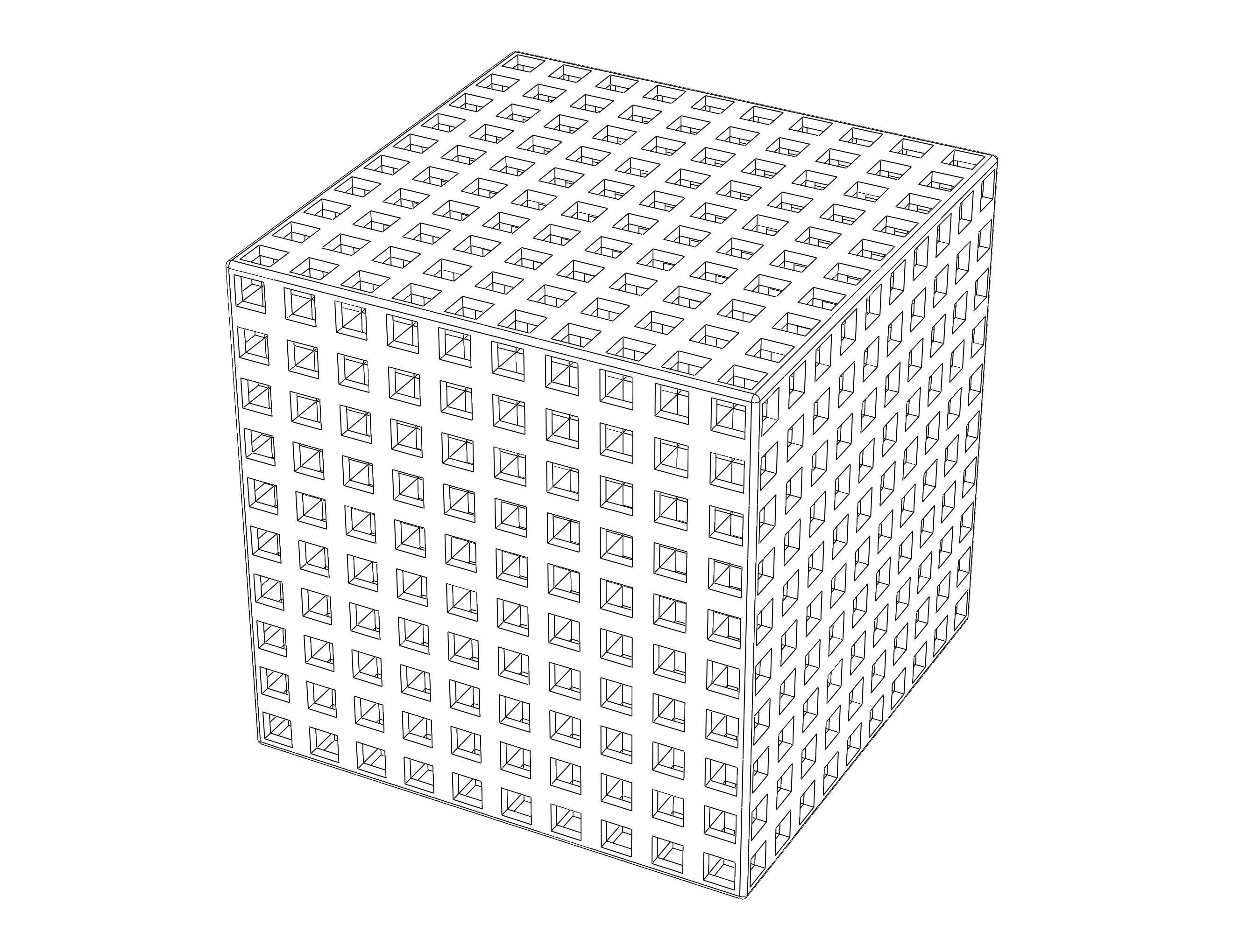 Simple Cubic Lattice Structure 3D print model_10