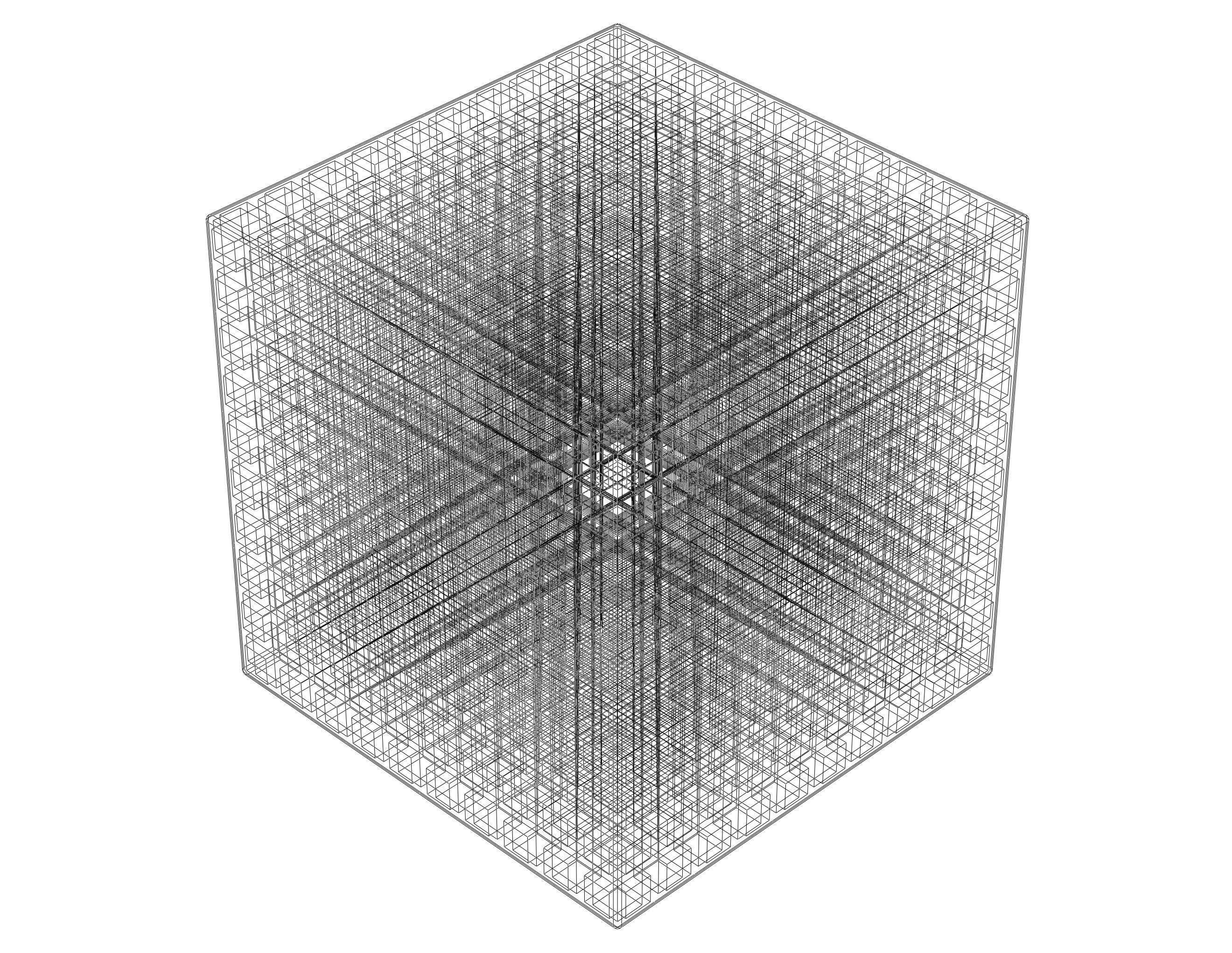 Simple Cubic Lattice Structure 3D print model_8
