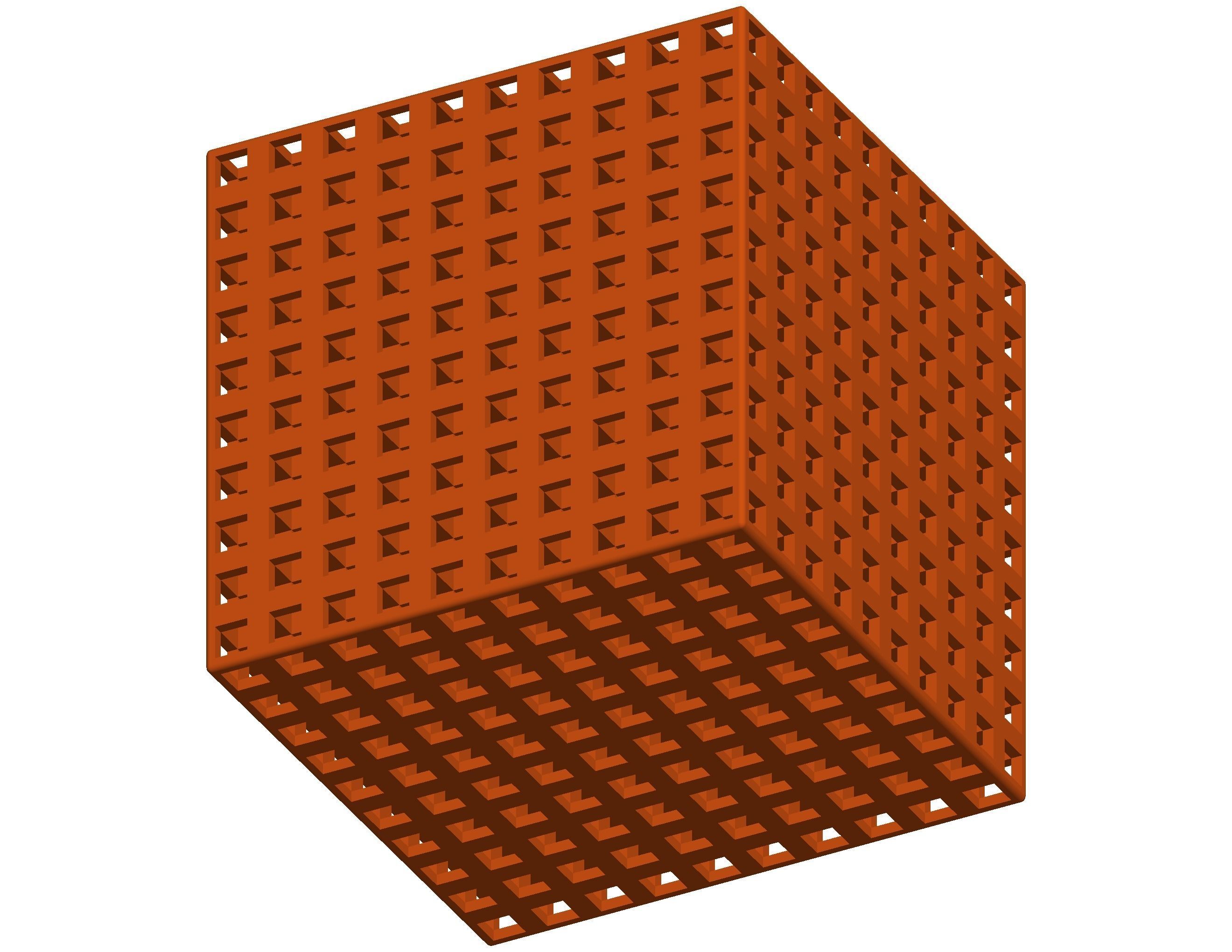 Simple Cubic Lattice Structure 3D print model_37