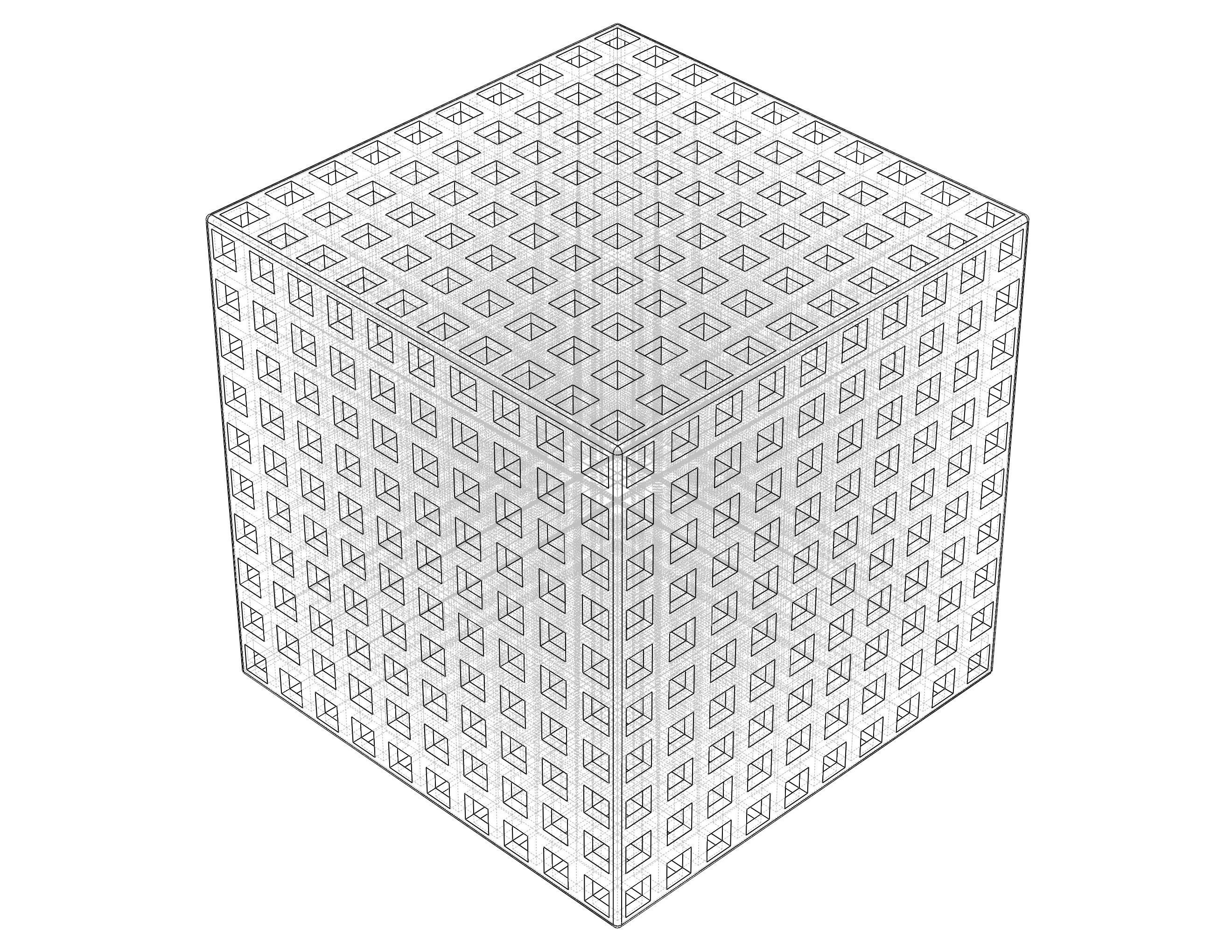 Simple Cubic Lattice Structure 3D print model_7