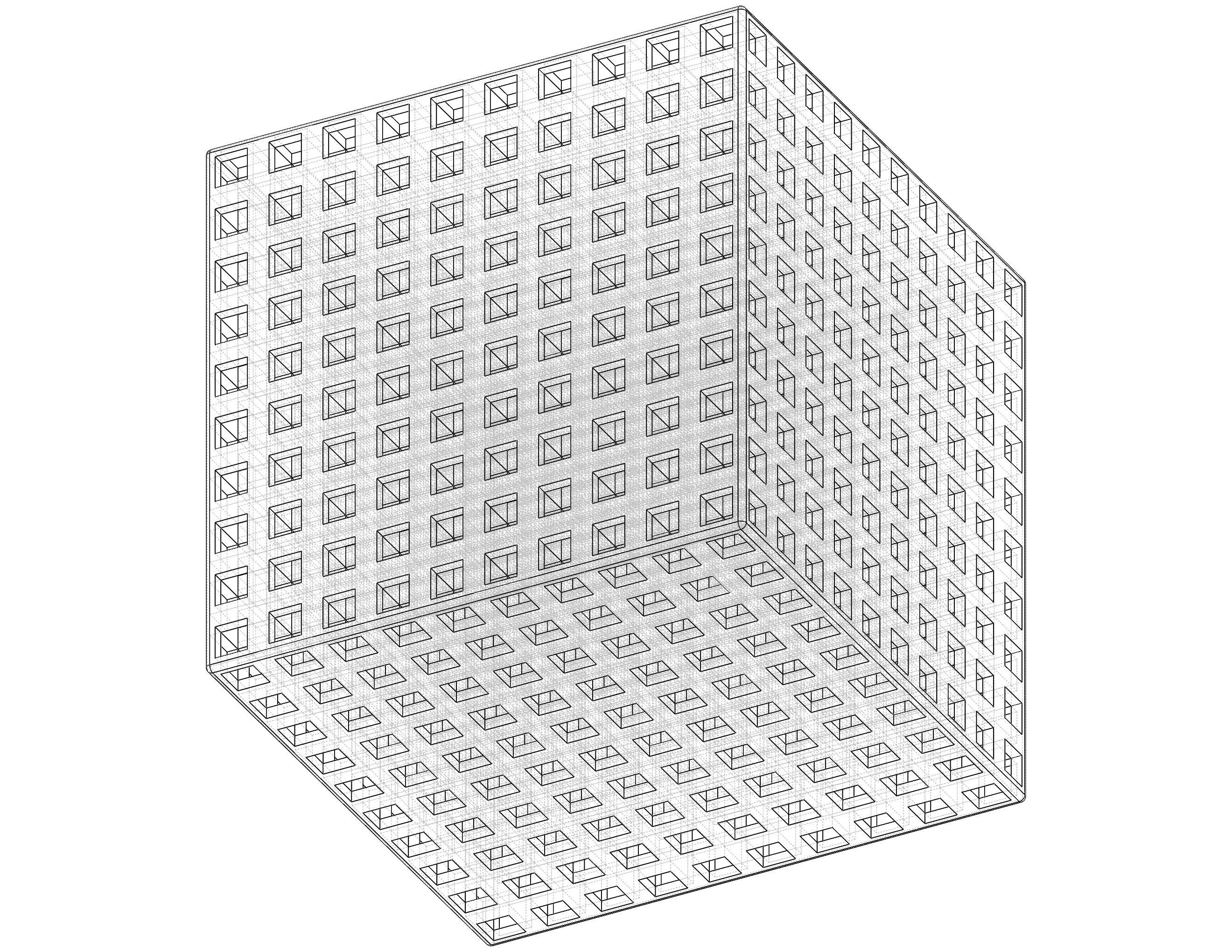 Simple Cubic Lattice Structure 3D print model_35