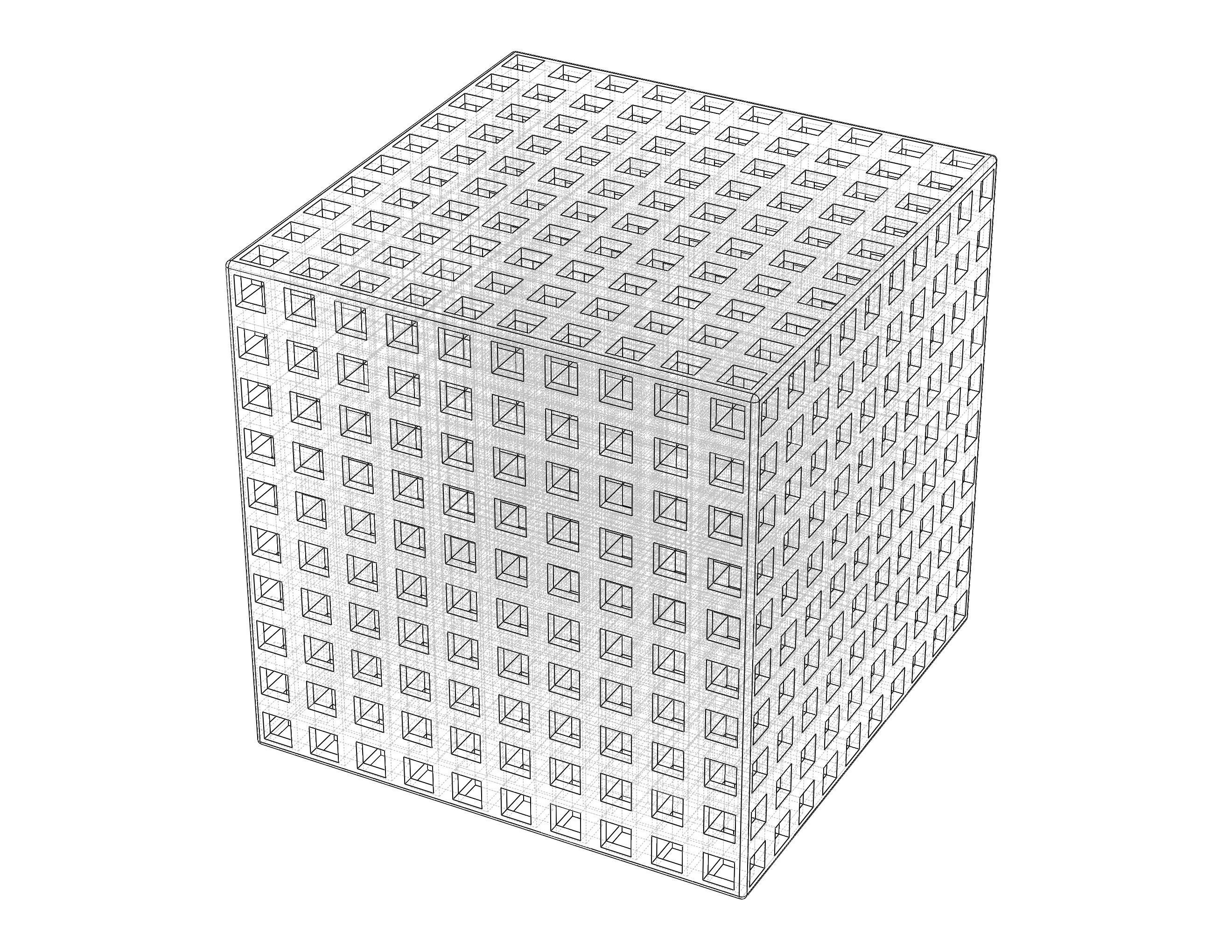 Simple Cubic Lattice Structure 3D print model_11