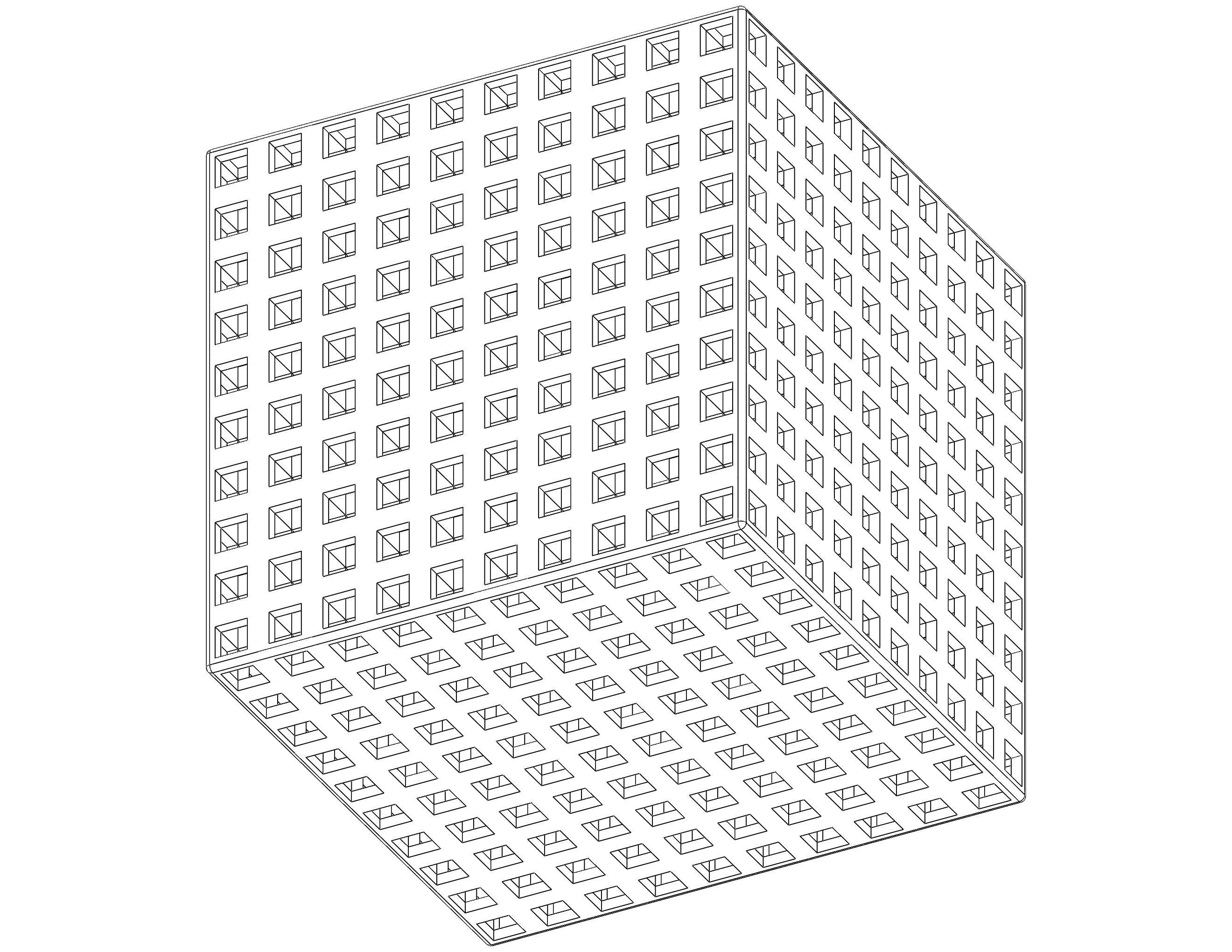 Simple Cubic Lattice Structure 3D print model_34