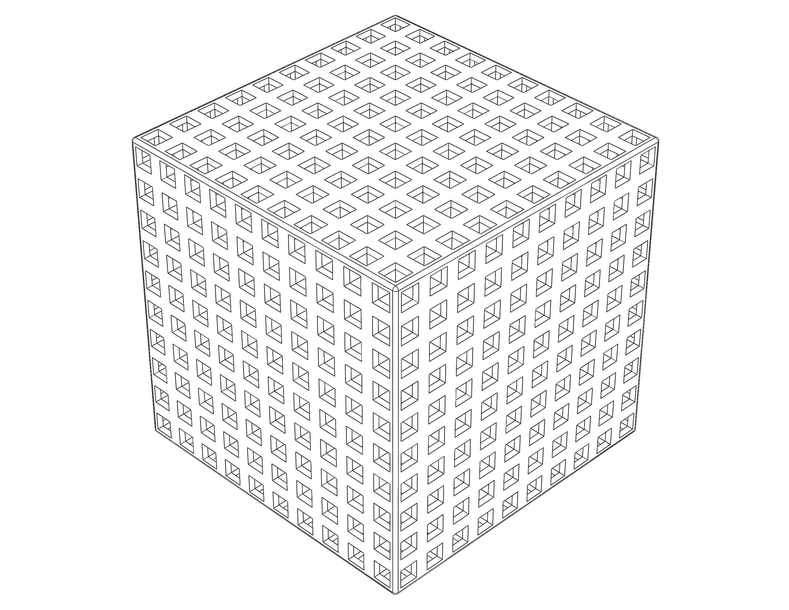 Simple Cubic Lattice Structure 3D print model_6