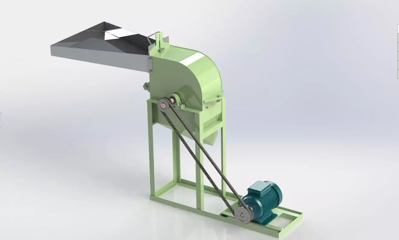 Small Scale Hammer Mill 3D model_0