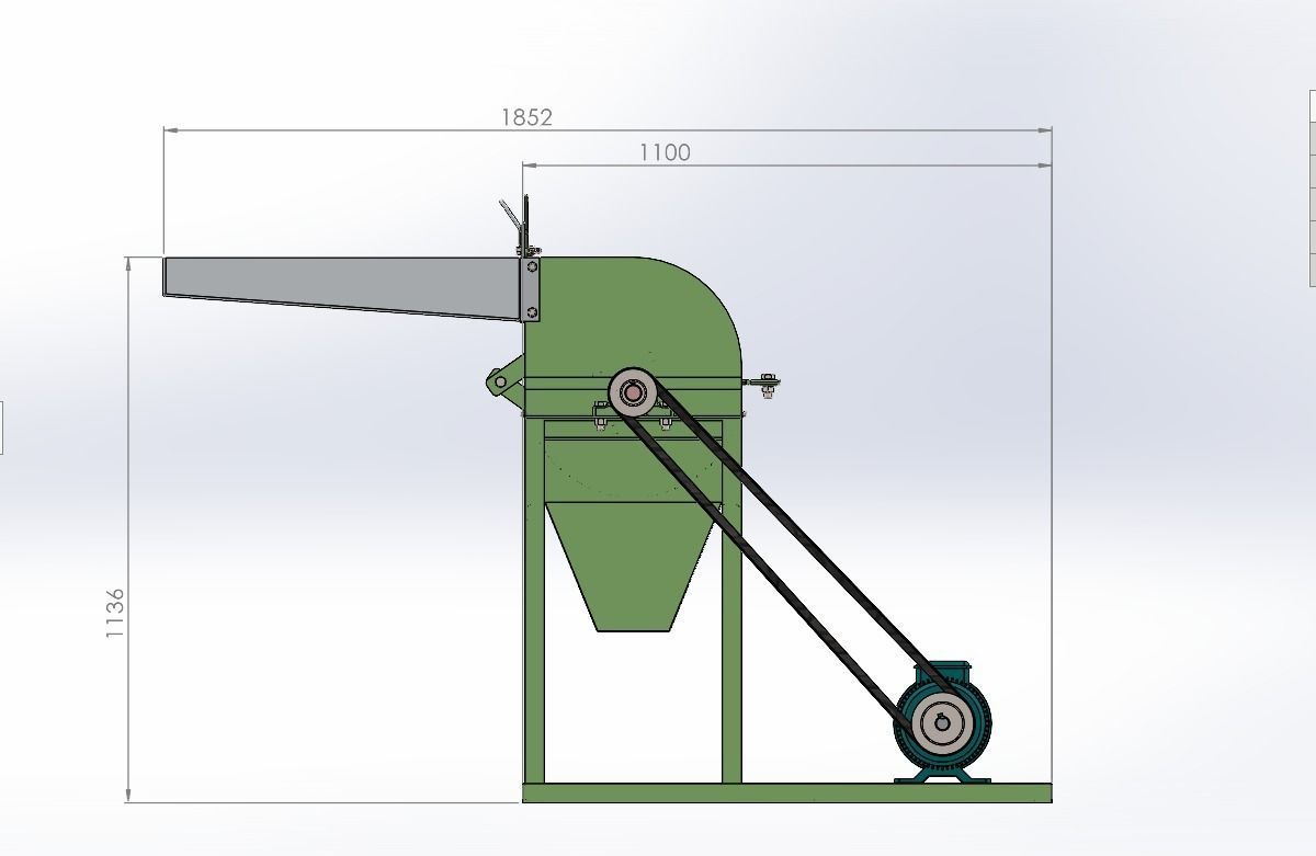 Small Scale Hammer Mill 3D model_9
