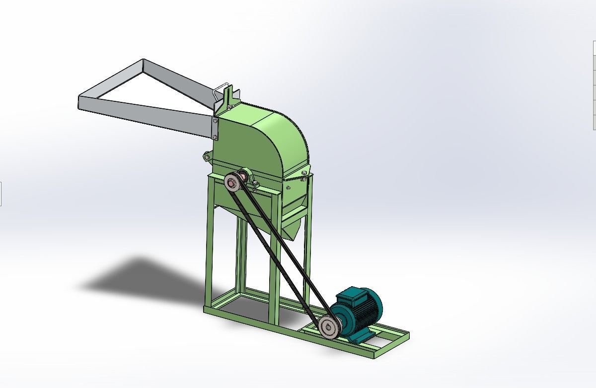 Small Scale Hammer Mill 3D model_8