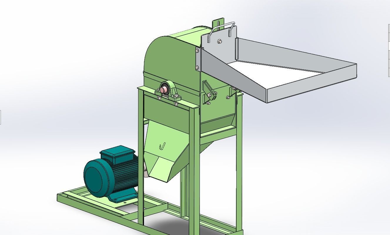 Small Scale Hammer Mill 3D model_7