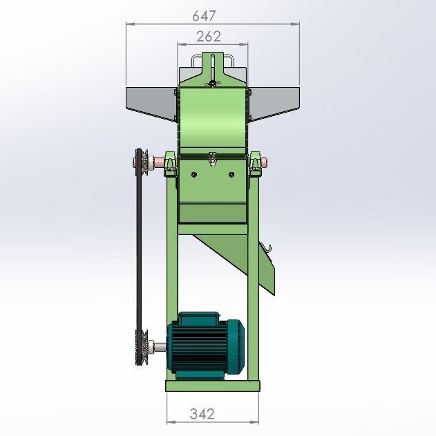 Small Scale Hammer Mill 3D model_10