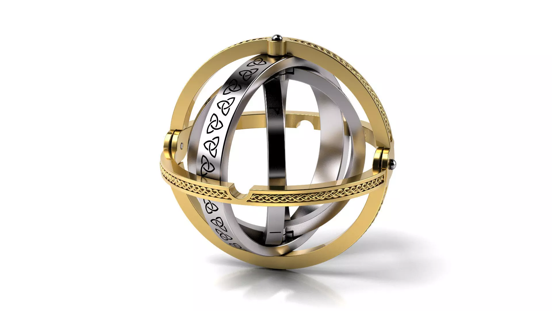 Twisted Symbols  ring 3D print model_0