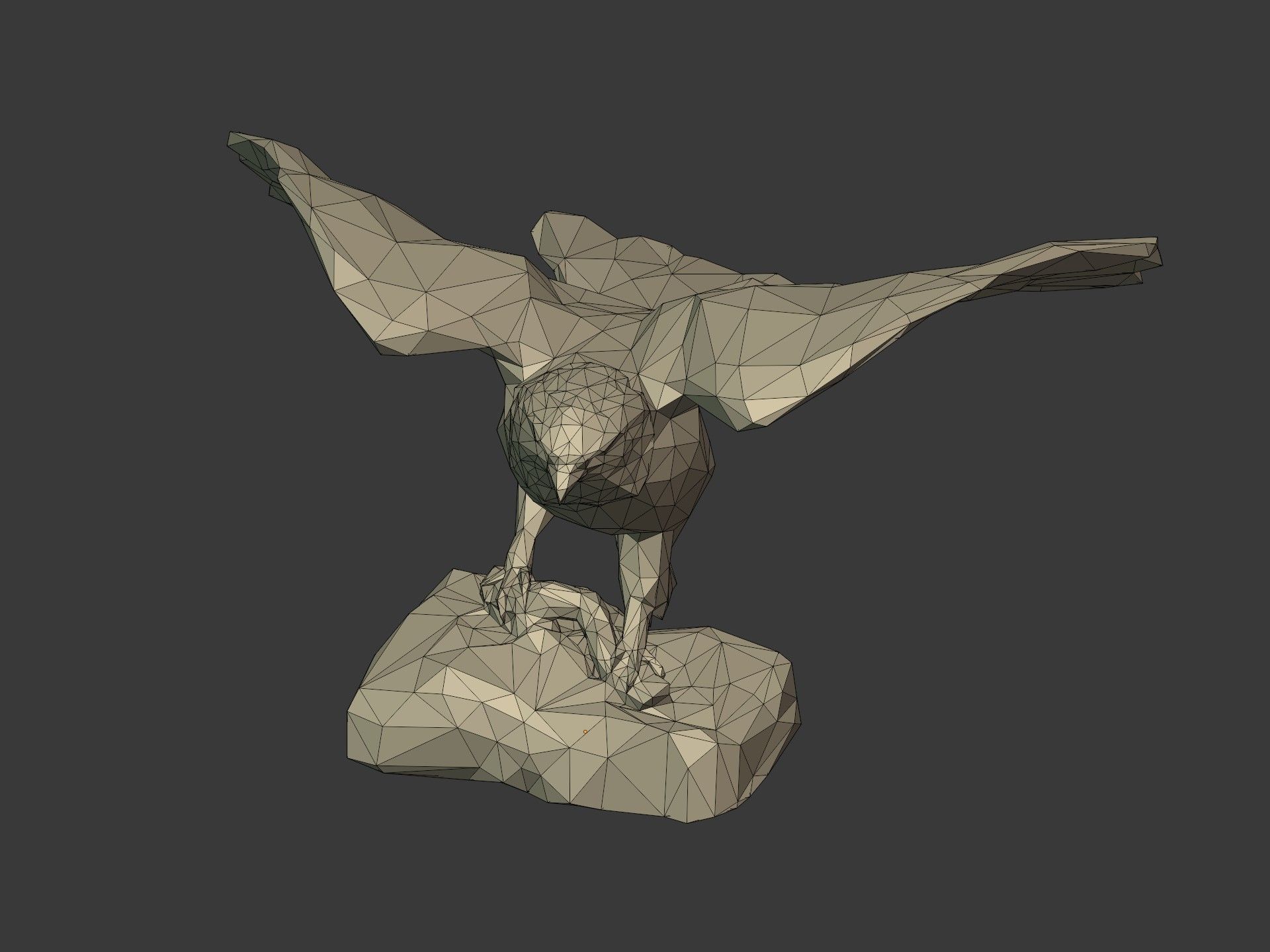 Lowpoly - Polygonal Statue Pack -- Bear - Bull - Eagle - Horse 3D print model_7