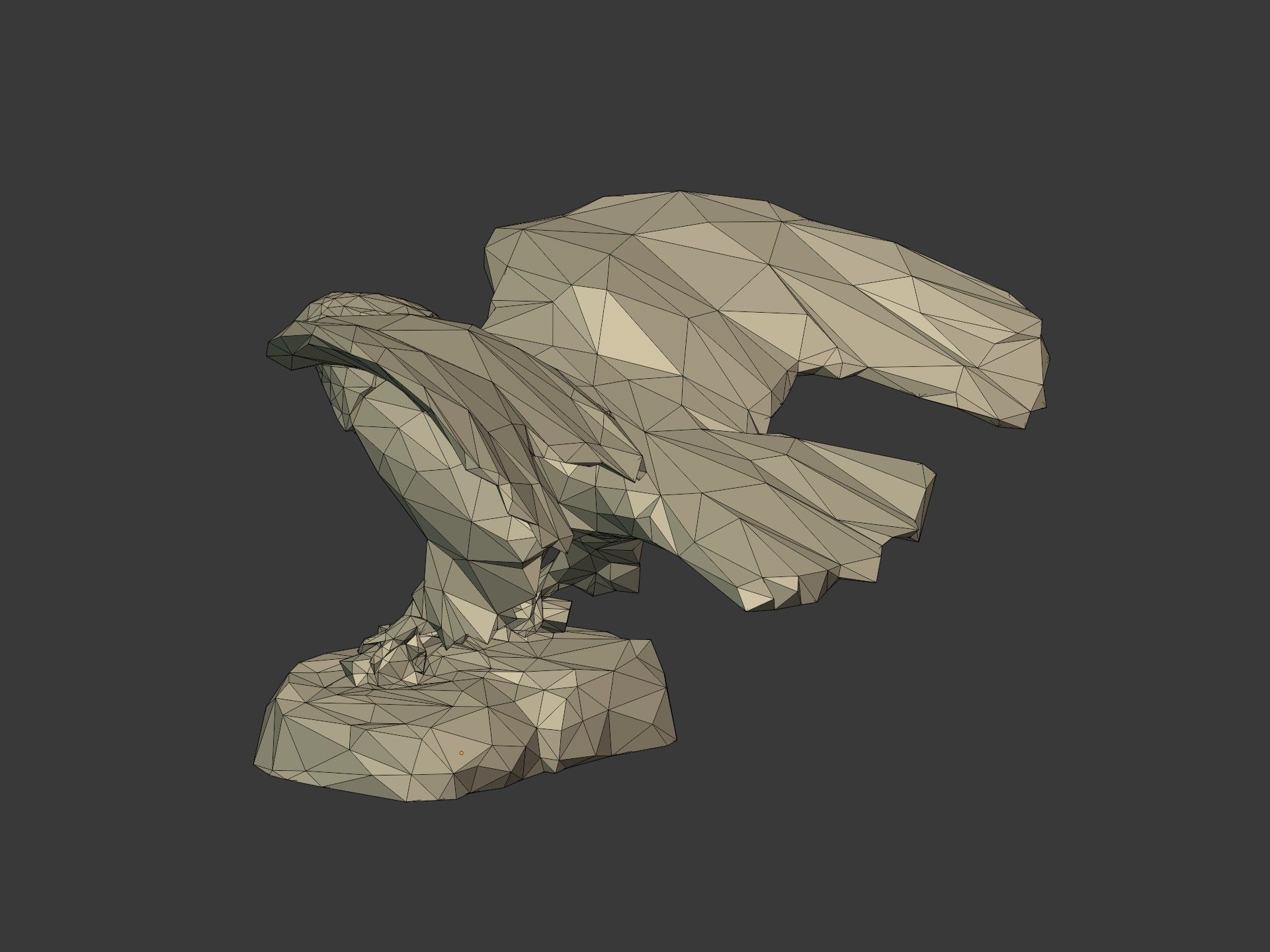 Lowpoly - Polygonal Statue Pack -- Bear - Bull - Eagle - Horse 3D print model_11