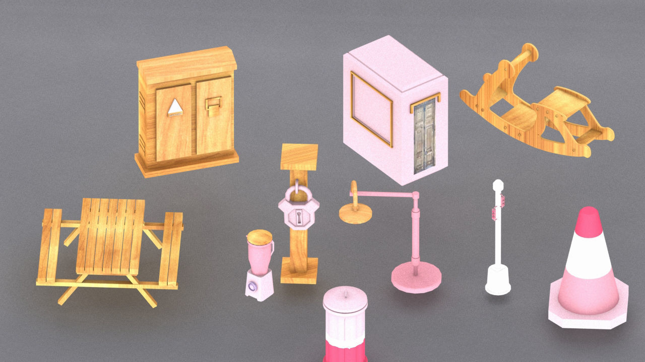 Game Assets Low-poly 3D model_29