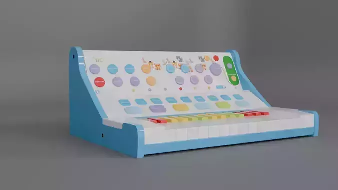 Baby Keyboard Low-poly 3D model