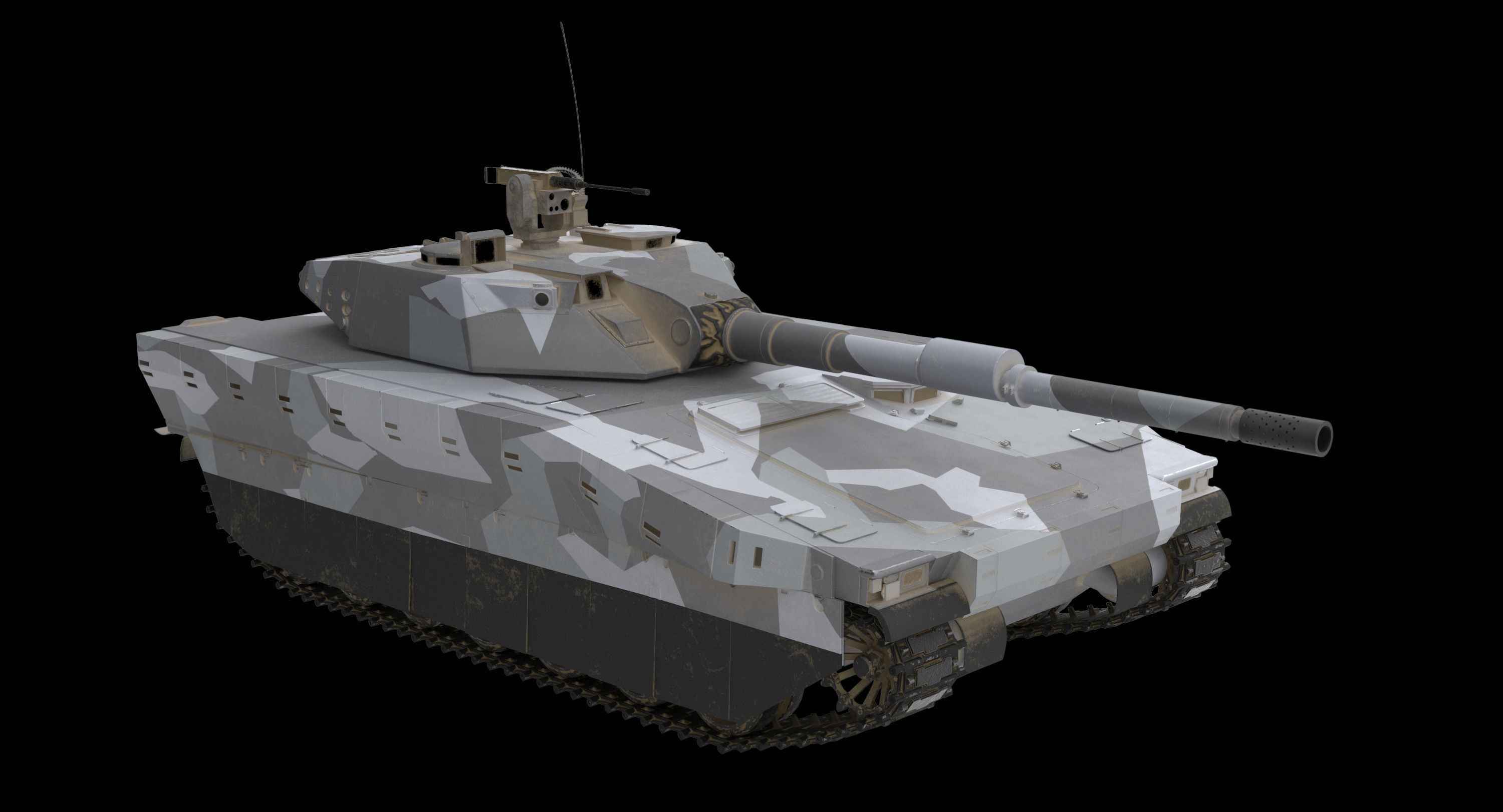 CV90 120T Low-poly 3D model_1
