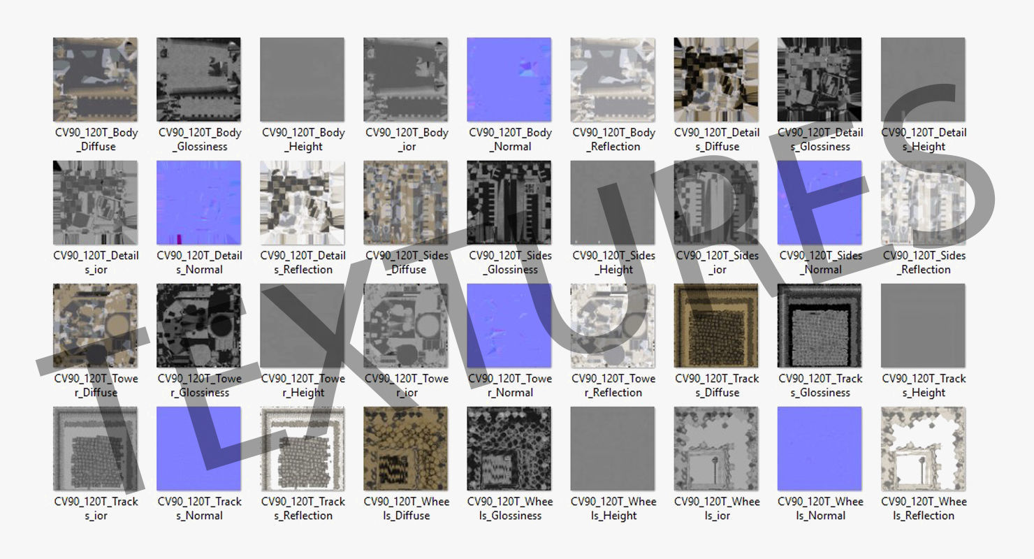 CV90 120T Low-poly 3D model_34