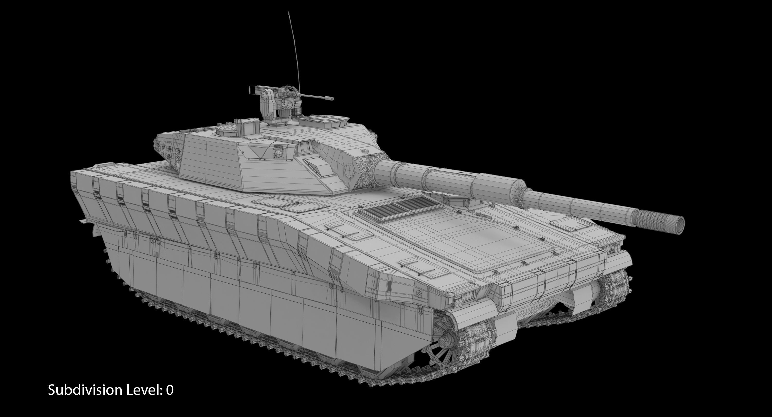 CV90 120T Low-poly 3D model_3