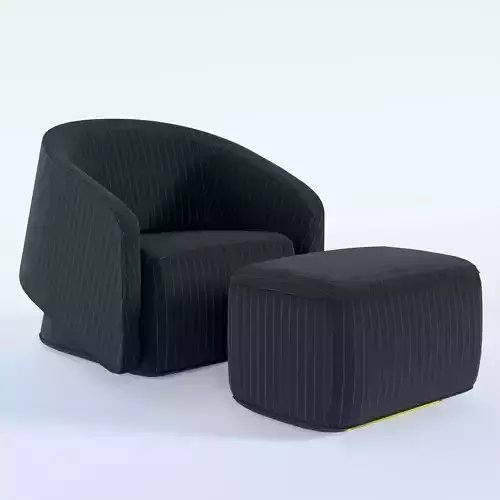 Arm chair Low-poly 3D model