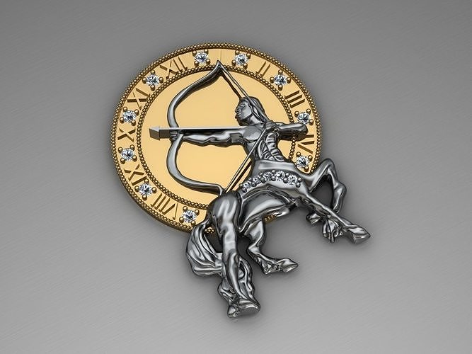 Sagittarius watch Zodiac 5 horoscope 3D print model