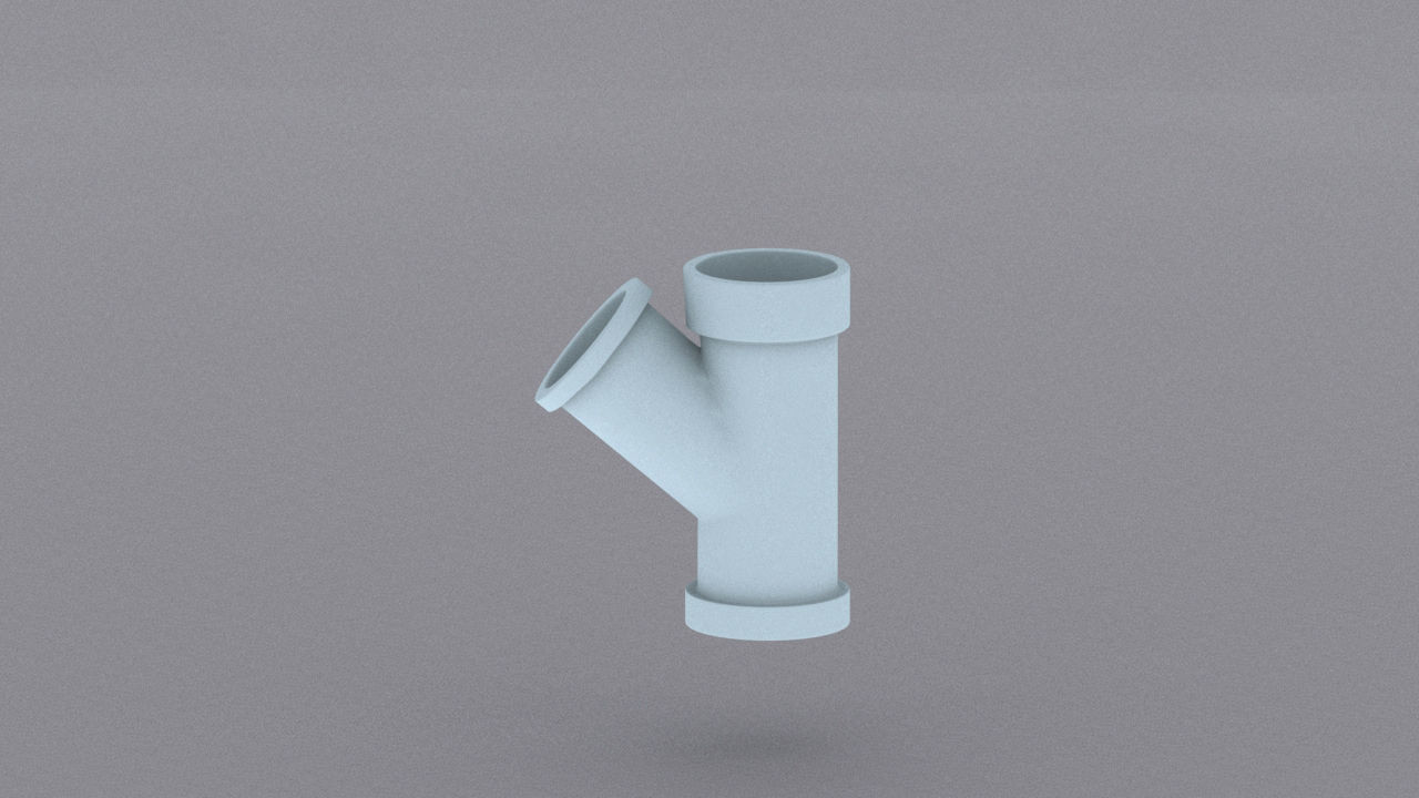 Pipe fittings Low-poly 3D model_10