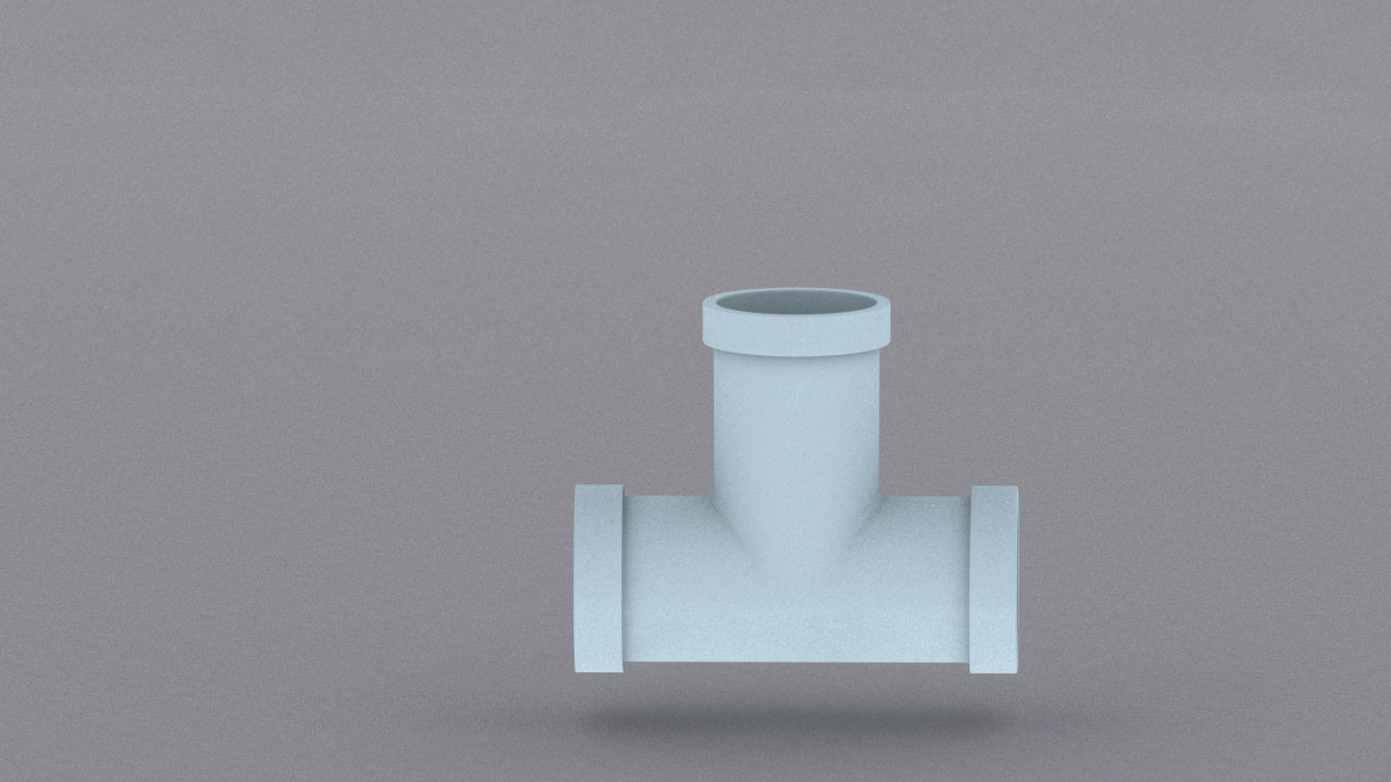 Pipe fittings Low-poly 3D model_8