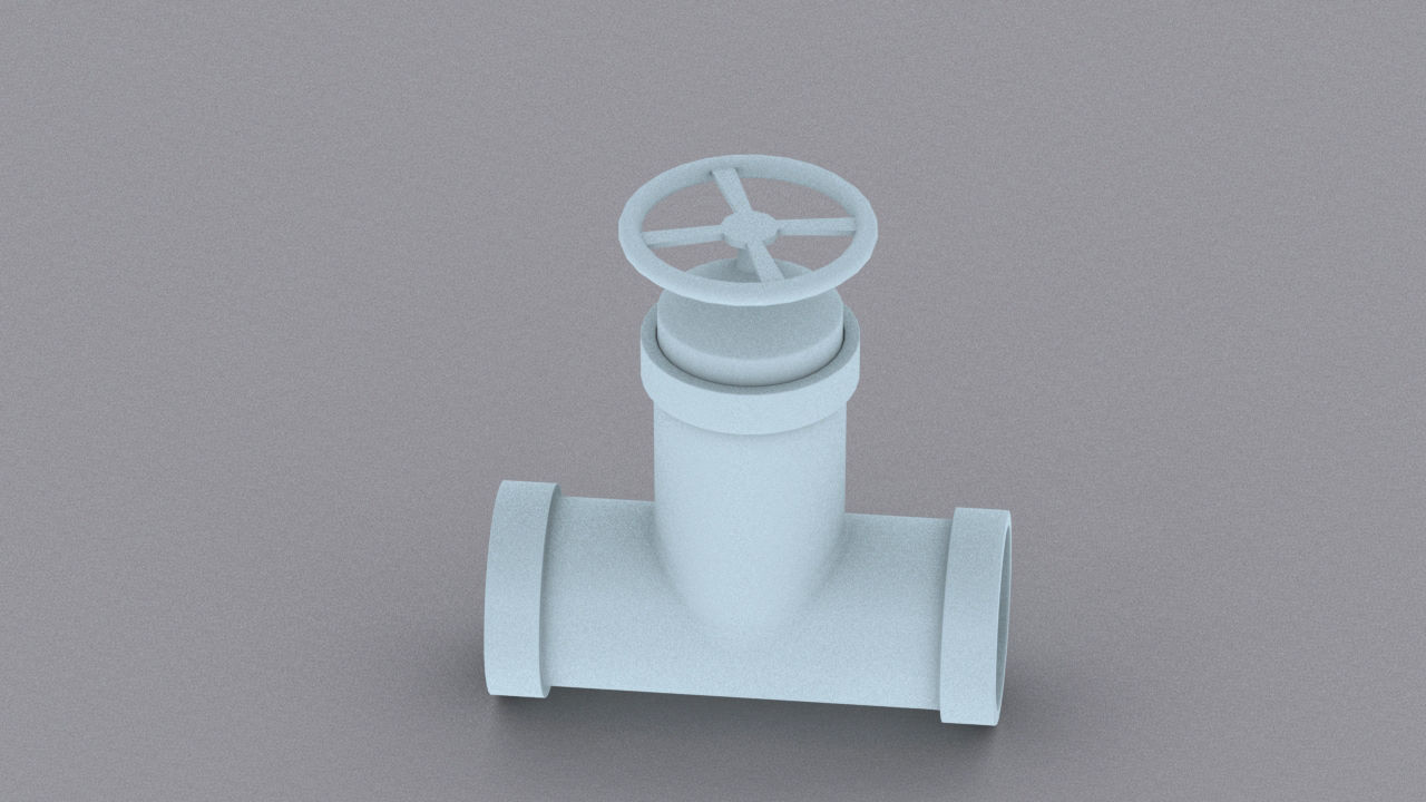 Pipe fittings Low-poly 3D model_2
