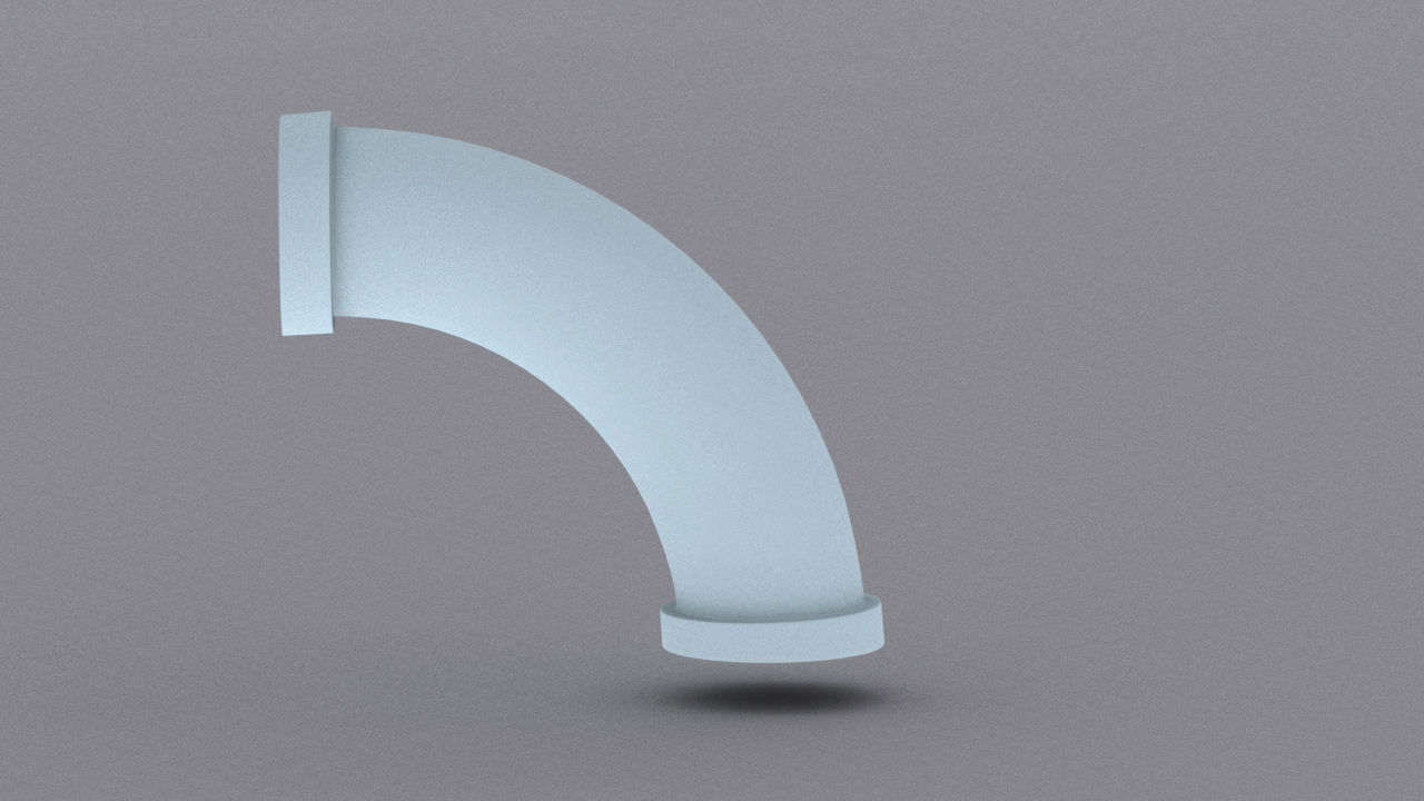 Pipe fittings Low-poly 3D model_7