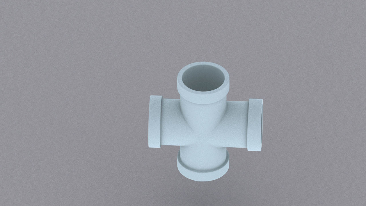 Pipe fittings Low-poly 3D model_3