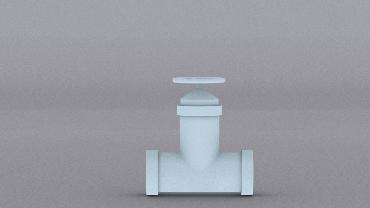 Pipe fittings Low-poly 3D model_1