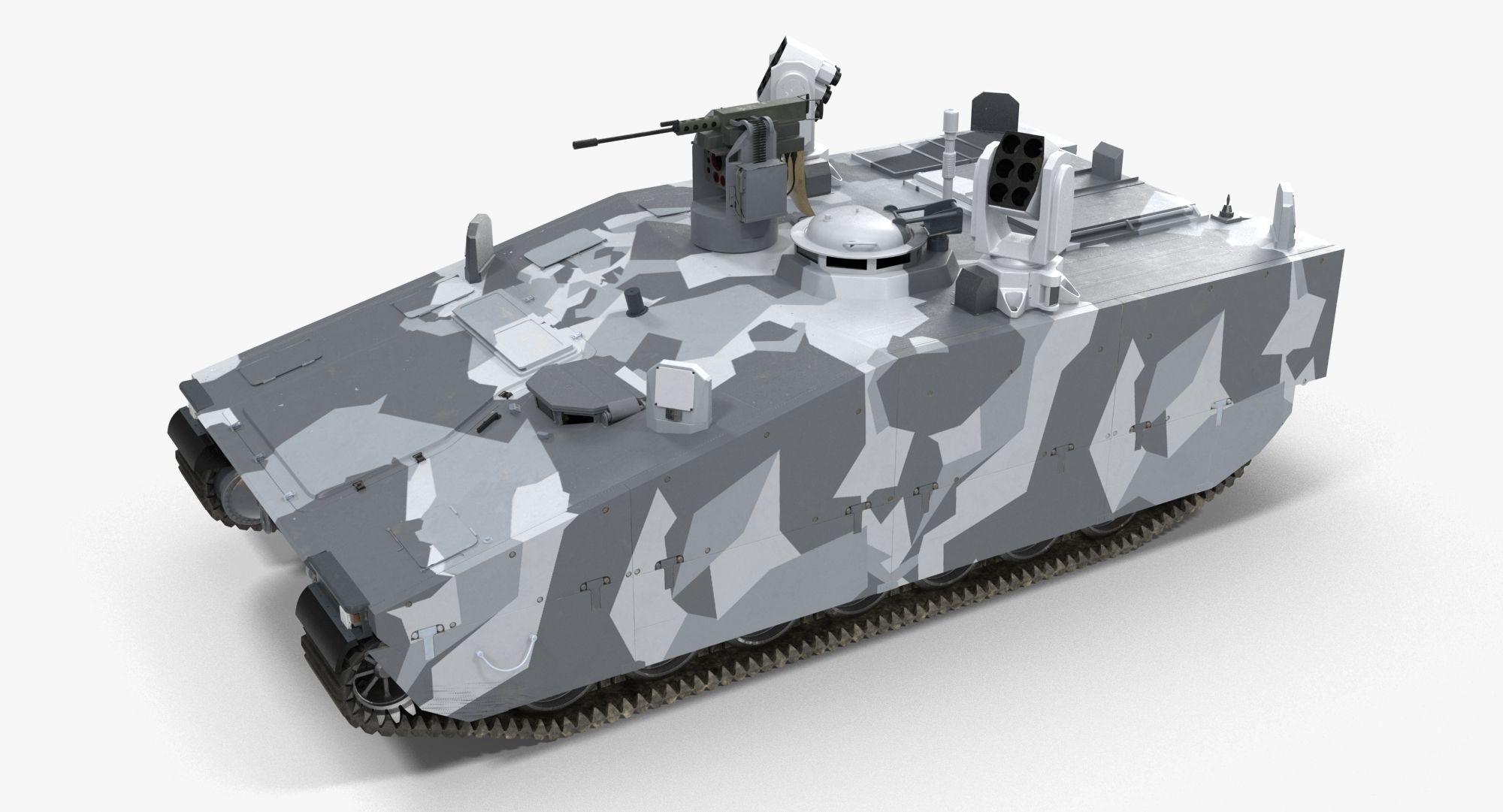 CV90 Armadillo Low-poly 3D model_12