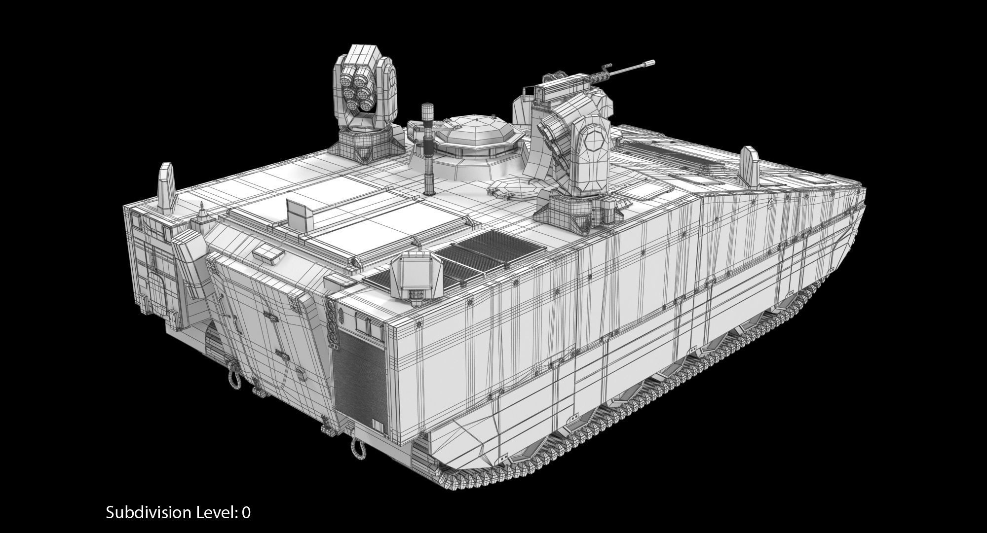 CV90 Armadillo Low-poly 3D model_22