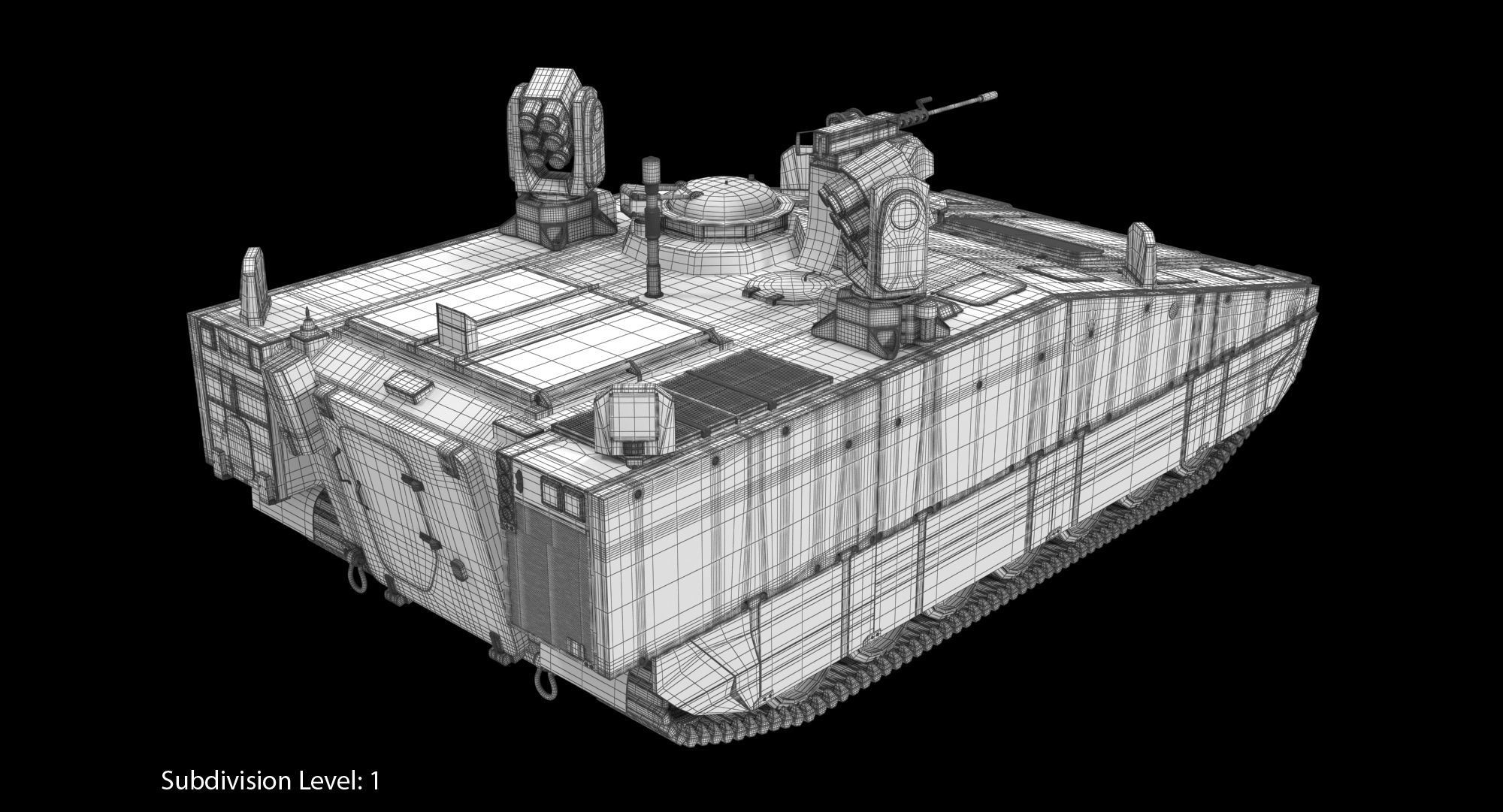 CV90 Armadillo Low-poly 3D model_23