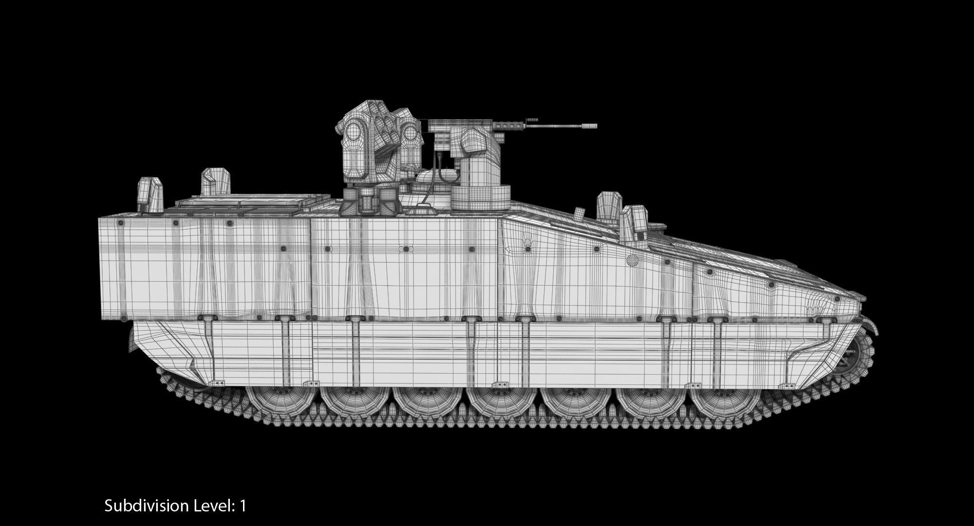CV90 Armadillo Low-poly 3D model_26