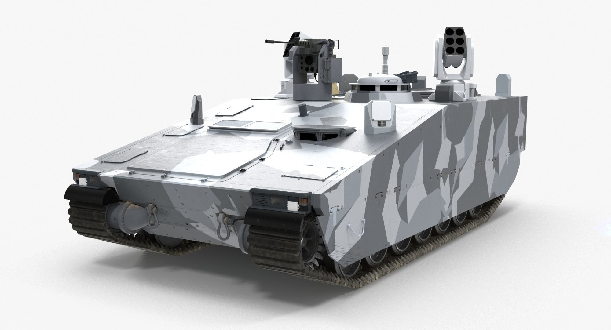 CV90 Armadillo Low-poly 3D model_9