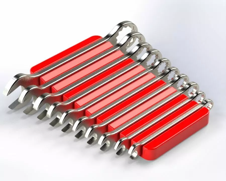 Combination Wrench Set 3D print model_0