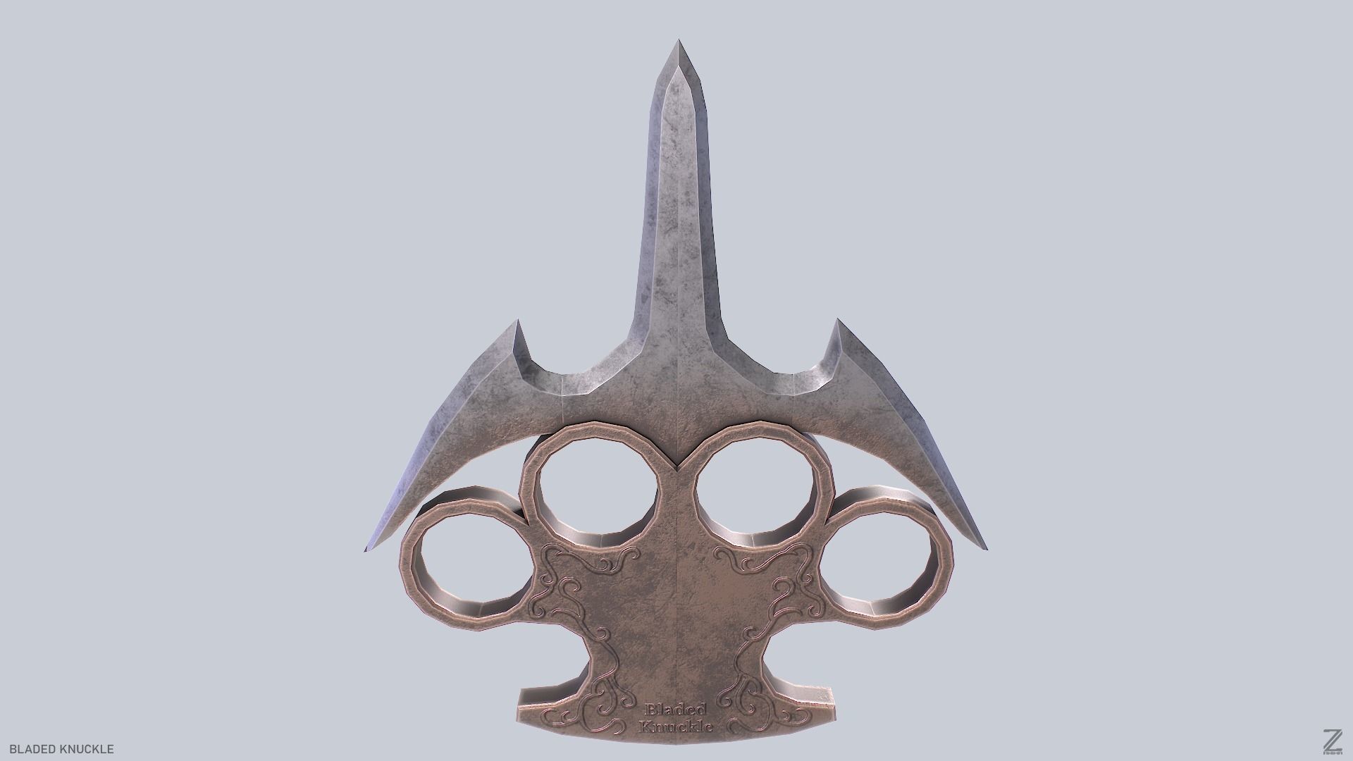 Bladed knuckle Low-poly 3D model_6