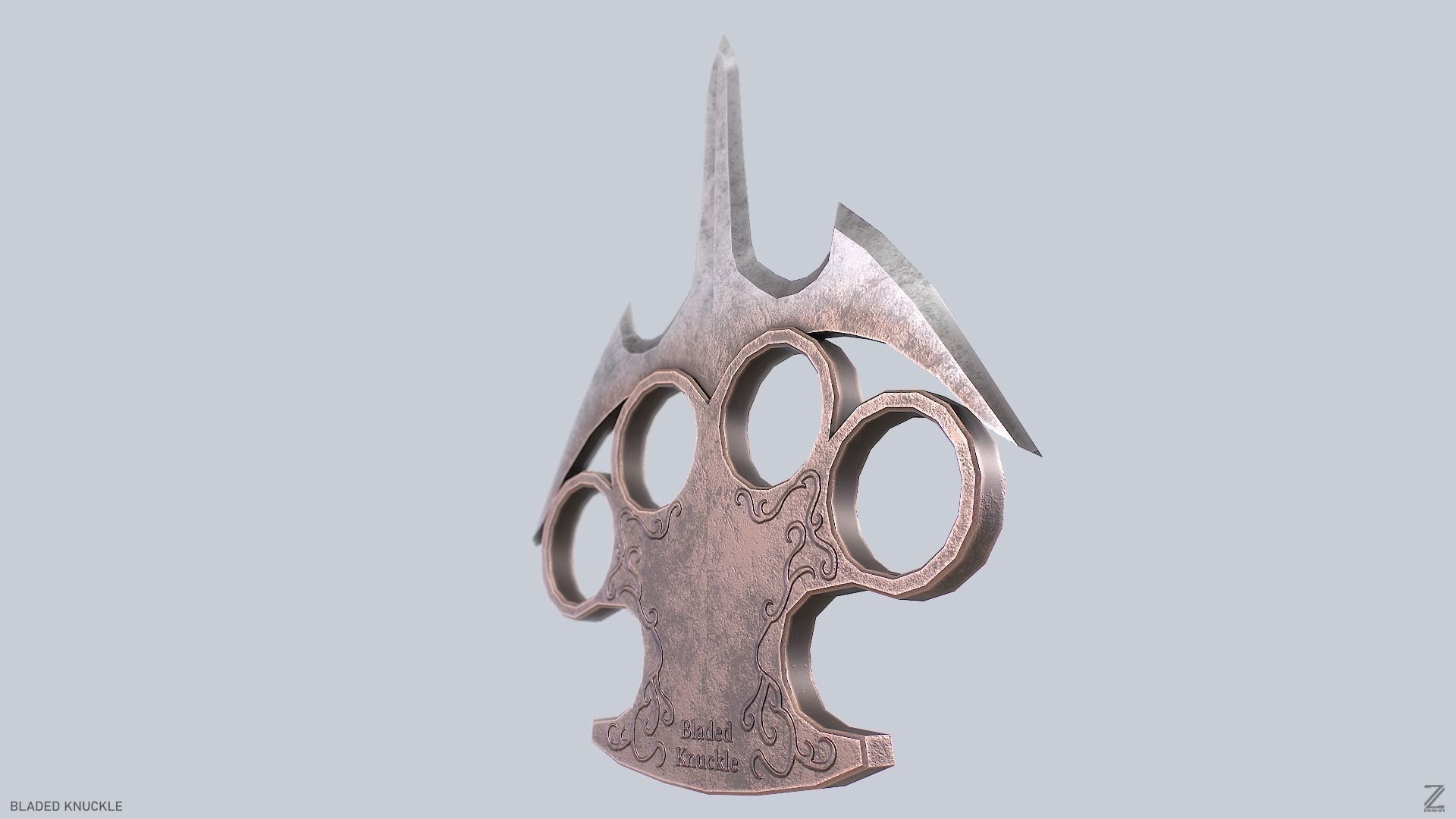 Bladed knuckle Low-poly 3D model_8