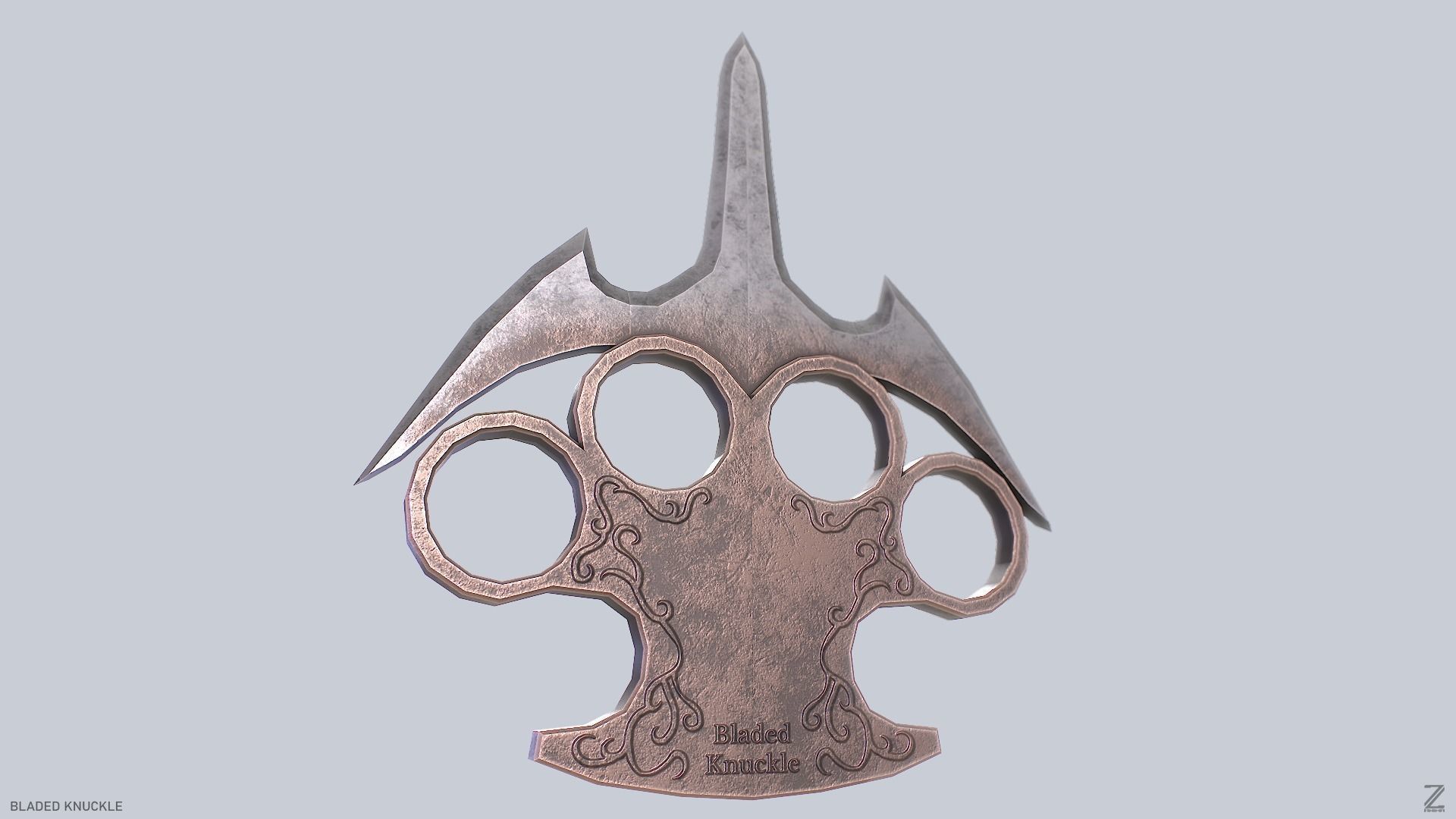 Bladed knuckle Low-poly 3D model_7