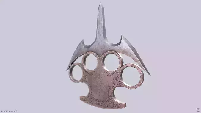 Bladed knuckle Low-poly 3D model