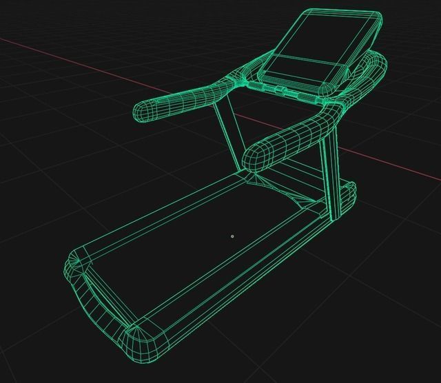 Treadmill 4K Texture Low-poly 3D model_6