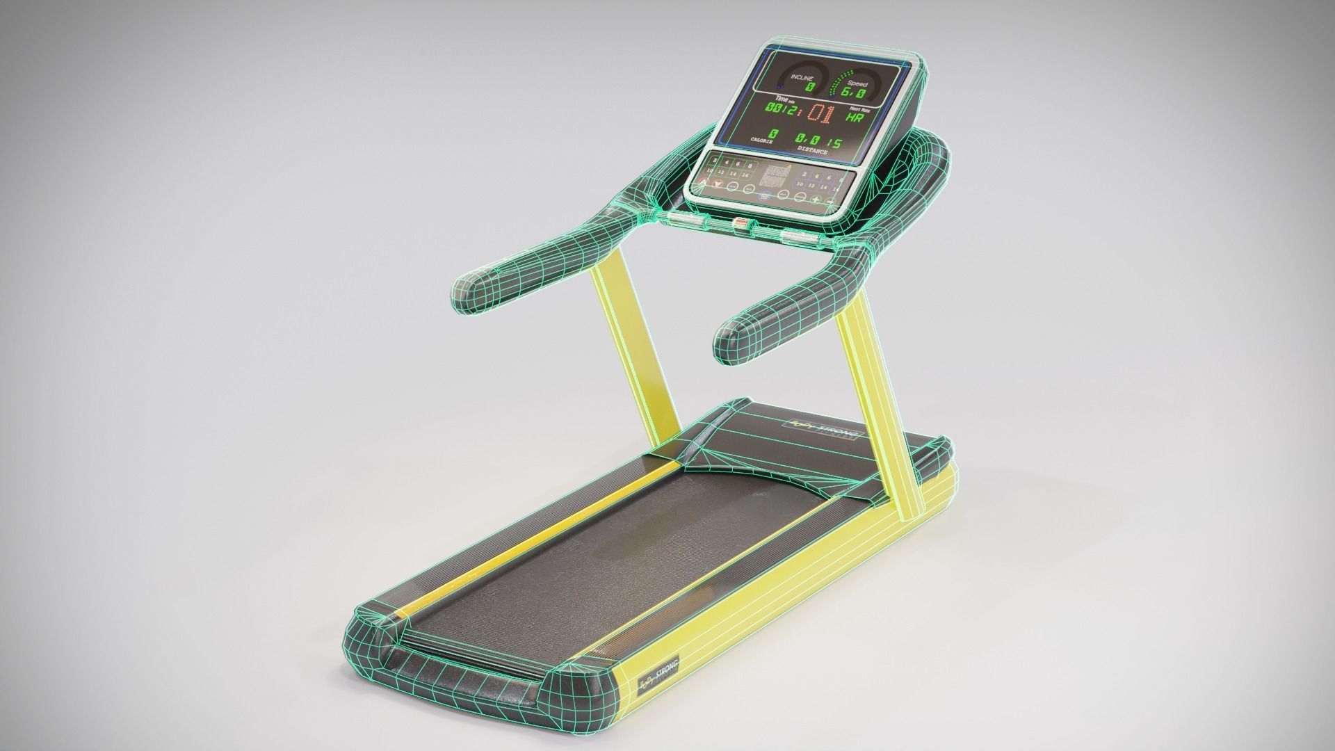 Treadmill 4K Texture Low-poly 3D model_1