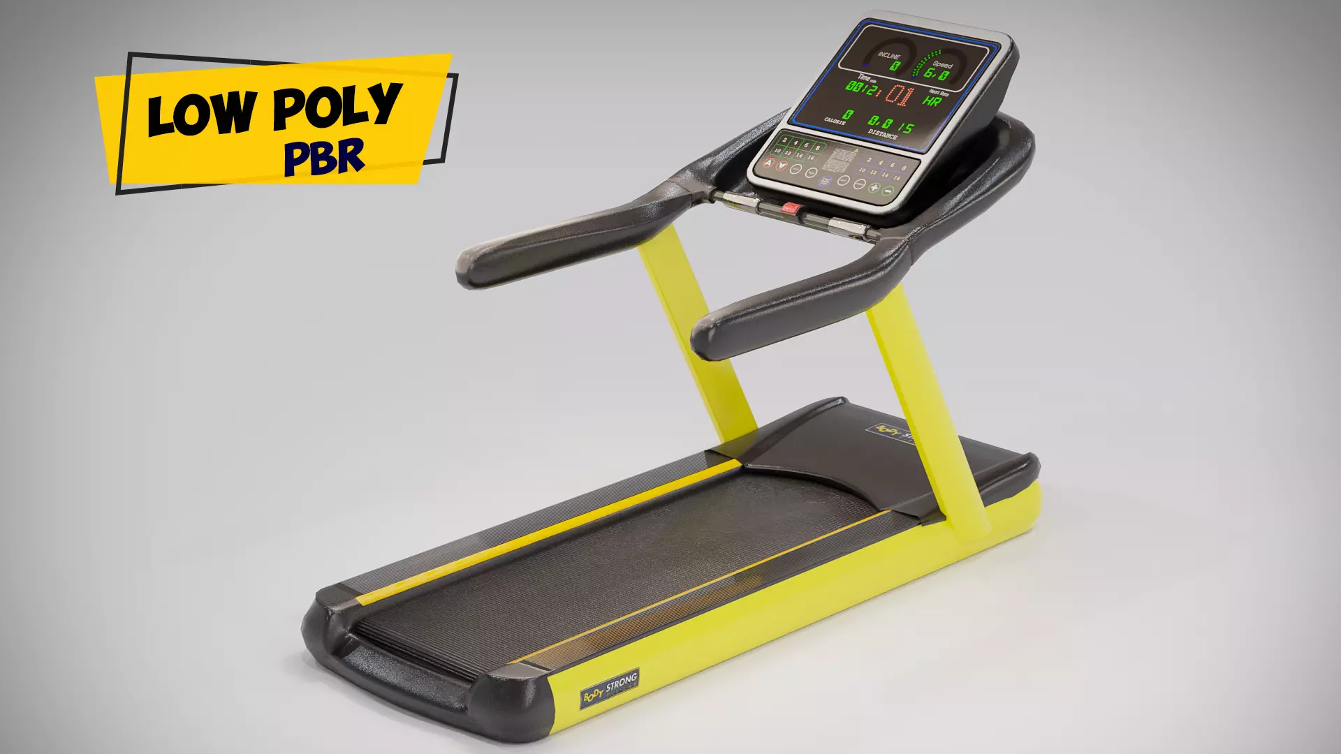 Treadmill 4K Texture Low-poly 3D model_0