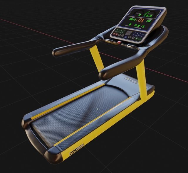 Treadmill 4K Texture Low-poly 3D model_5