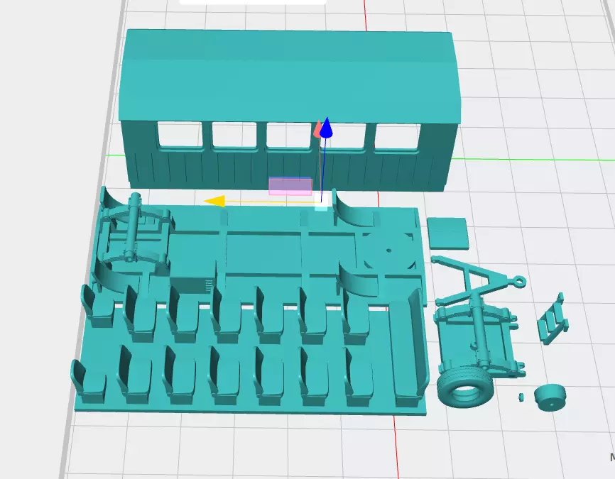 Tractor trailer people 3D print model_0