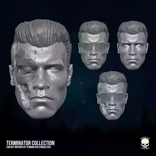 Terminator fan art 3D printable file for action figures 3D print model
